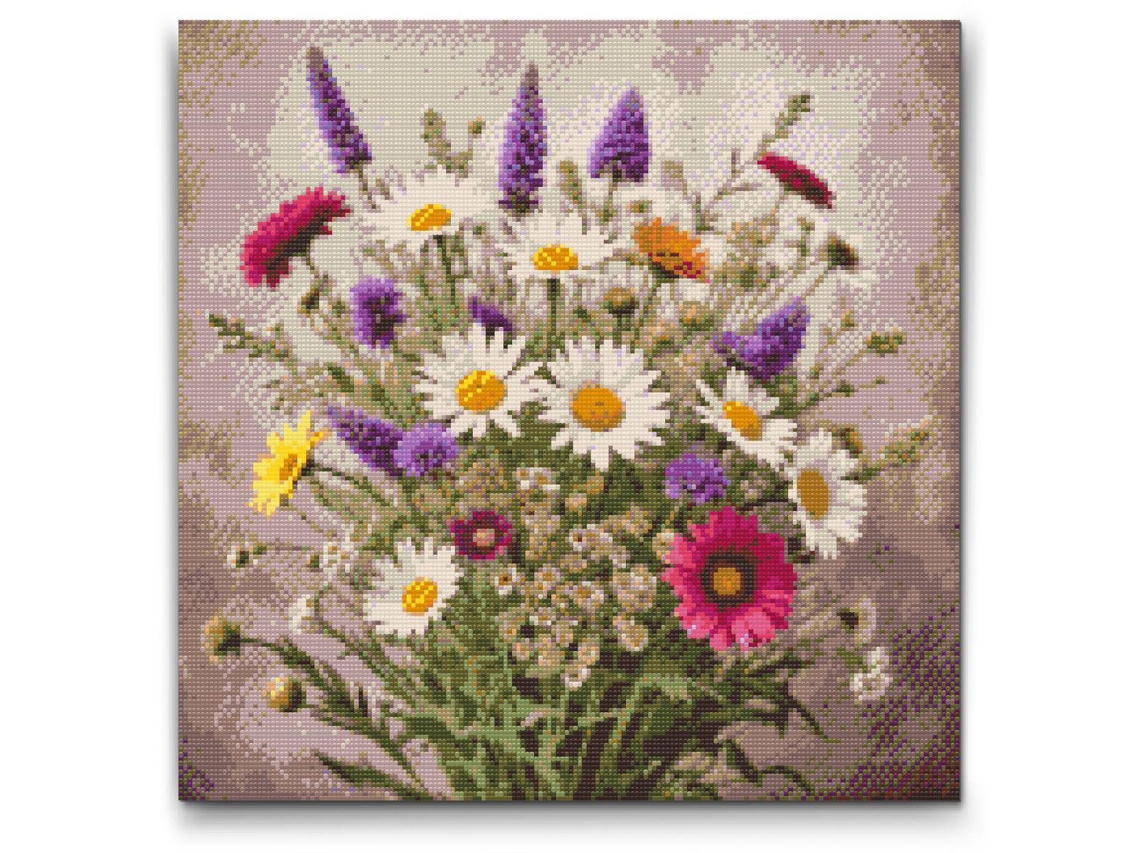 Diamantové malování - A bouquet of meadow flowers
